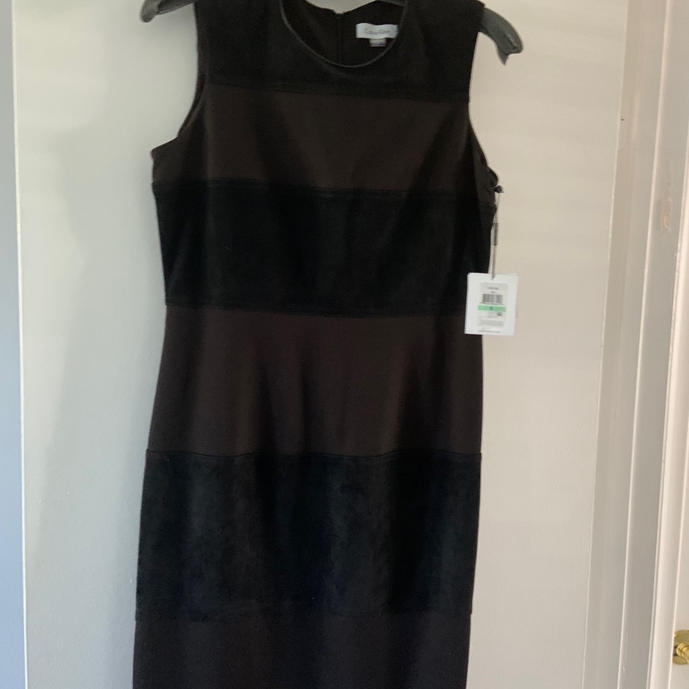Calvin Klein Bodycon Faux suede knit